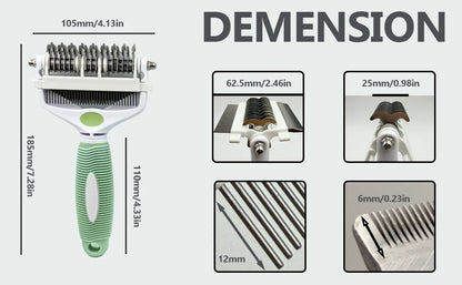 Pet Deshedding Brush 3 in 1 Cat Dog Hair Remover Puppy Kitten Comb with Stainless Steel Teeth Dogs Grooming Shedding Supplies