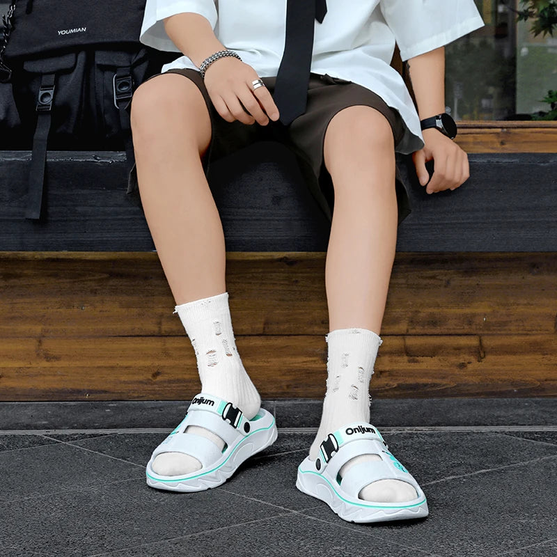 Summer Men's Slippers Outdoor Sandals Beach Comfortable EVA Soft Slides Clogs Casual Garden Shoes Men Women Indoor Home Slippers
