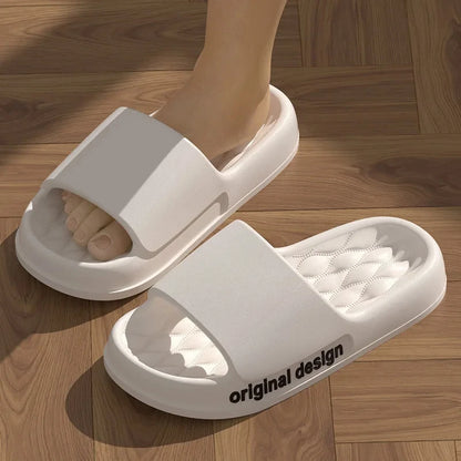 Smile Pop Men Slippers House Shower Bathroom Shoes EVA Beach Slides Fashion Soft Cloud Slippers Summer Men Antiskid Sandals