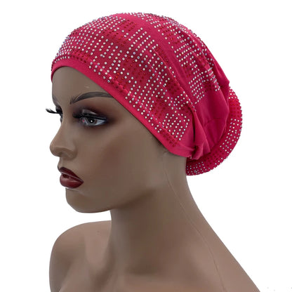 Summer Breathable Turban Cap for Women Muslim Under Scarf Cap African Lady Head Wraps Bonnet
