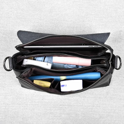 100% Genuine Cowhide 3 layers Shoulder Bag For Women Ladies Designer Soft Crossbody Bags Luxury High Quality Purses Handbags Sac