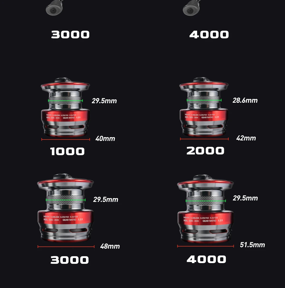 HANDING Elite Spinning Reel Max Drag 6kg 5.2:1 Gear Ratio Light Weight Fishing Reel Slow Descent Spool Smooth Line Laying Reels
