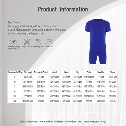 Adults Unisex Anti-Strip Adaptive Jumpsuit Short Sleeve Back Zipper Rompers Nightwear for Elderly Special Needs Patients