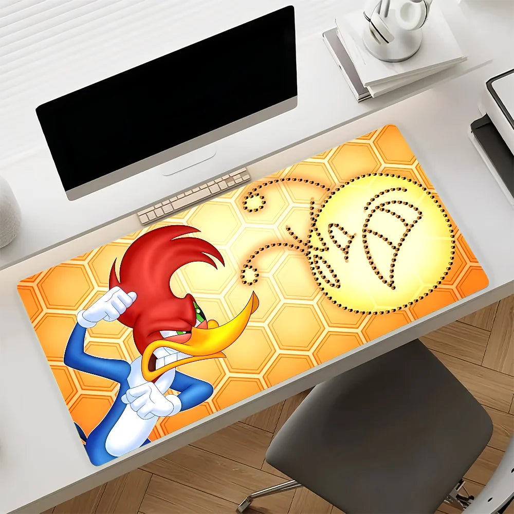The W-Woody W-Woodpecker  Mouse Pad Non-slip Rubber Computer Mat Gamer Balance Decoracion Deskmat Laptop Office Large