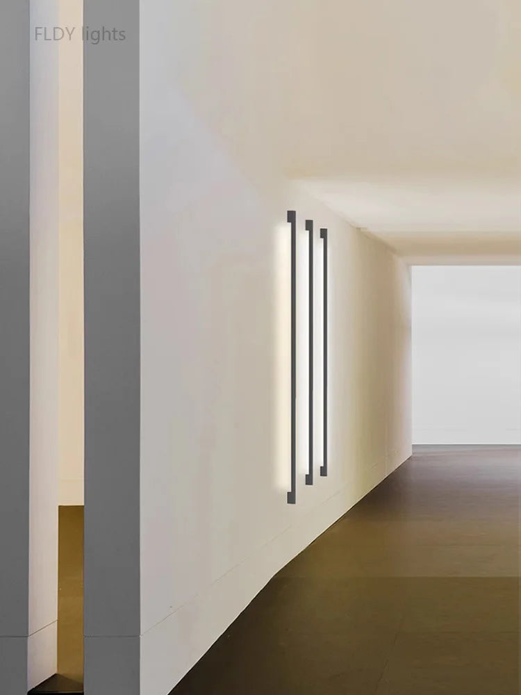 Modern Minimalist Long Wall Lamp LED Wall Mounted Light Indoor Living Room Bedroom Background Lamp Home Decora Fixtures 110/220V