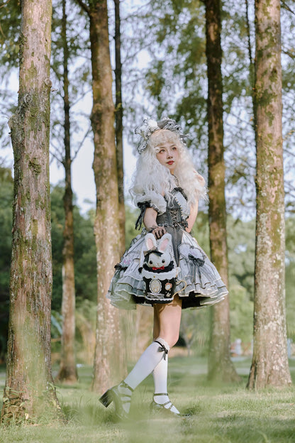 Japanese Original Lolita Cartoon Cute Rabbit Plush Shoulder Bag Sweet Kawaii Jk Uniform Oblique Span Bag