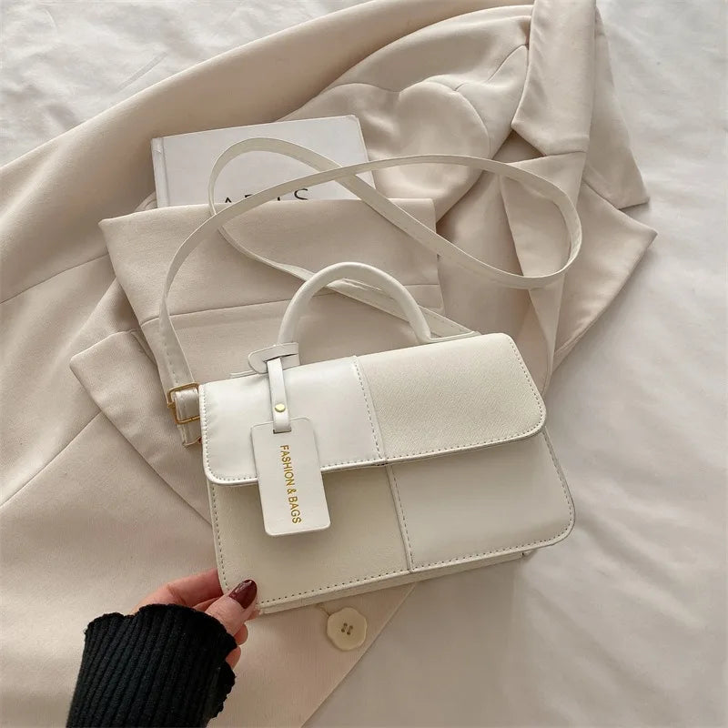 Elegant Women's Handbag Crossbody Shoulder Bag, Snap Closure Tote Bag, Everyday Accessory, Geometric Pattern, Fashion Lovers