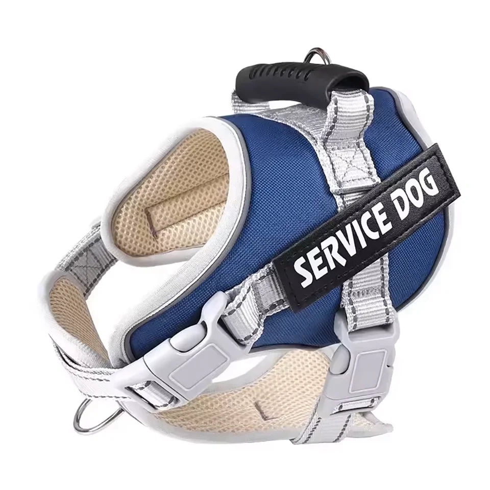 Adjustable Walking Dog Harness, Handle & Leash, No Pull Reflective Pet Vest, Soft Breathable Mesh, Suitable for Small & Big Dogs