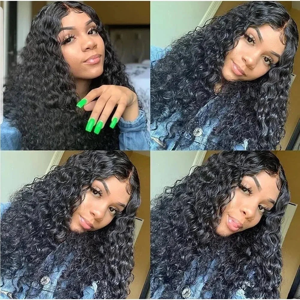 Deep Wave 13x4 Lace Front Wigs Human Hair 4x4 Glueless Transparent Lace Frontal Wig 13x6 T Part Lace Human Hair Wigs For Women