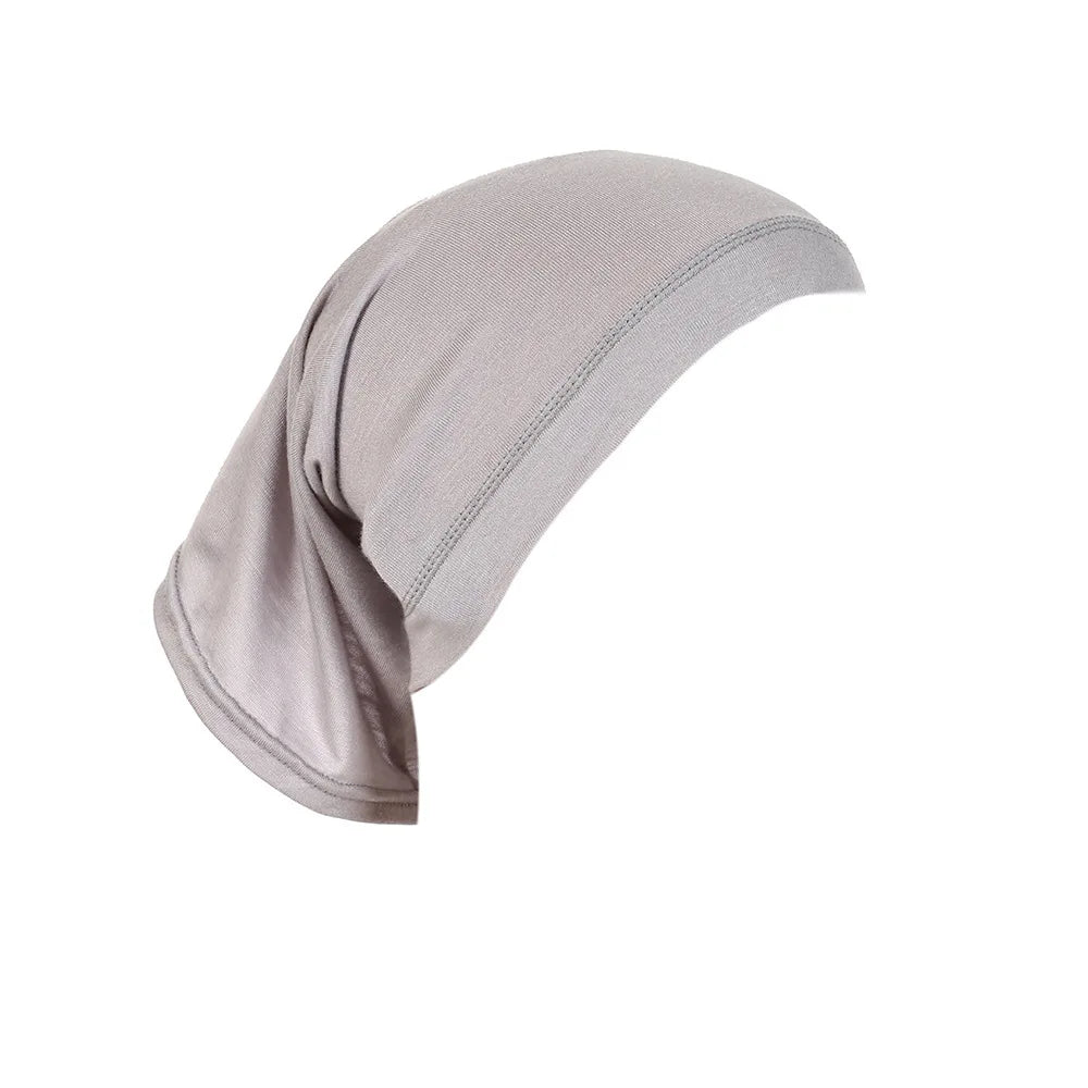 BOHOWAII Muslim Inner Under Hijab Cap Ramadan African Hat Malaysian Modal Cotton Instant Bonnet Femme Musulman Headband