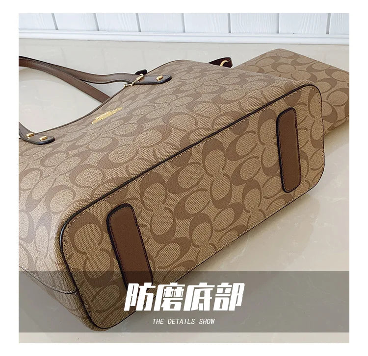 European and American Fashion Printed Large Capacity Women's Bag 2026 New Trendy Retro Luxury Single Shoulder Tote Bag