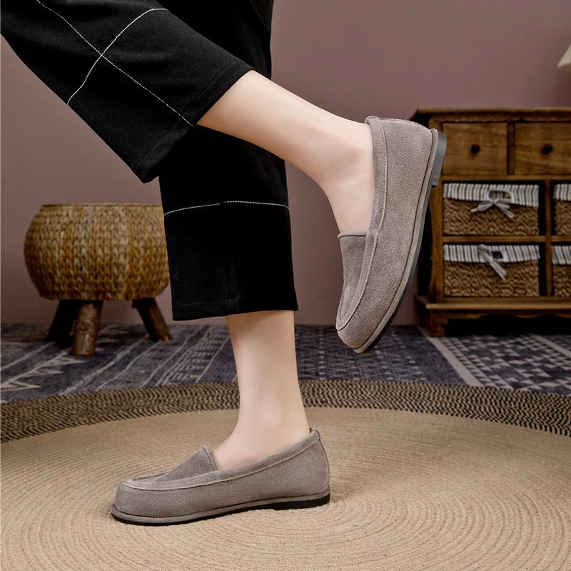 Winter Shoes Women's 2026 New Wool One-piece Women's Loafers Low Heel Fashion Casual One-Foot Slip-on Warm Ladies Shoes