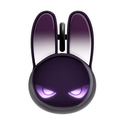 MOFII M6C Evil Rabbit Dual-mode Mouse, Black Cool Rabbit Shape, RGB Ambient Light, Silent Rechargeable, Multi-device Compatible