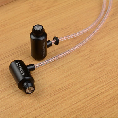 NICEHCK X39 IEM Aluminum Alloy Shell HIFI Microphone Earbud 6mm Titanium Plated Dynamic Headset Bass Vocal DJ In-ear Earphone