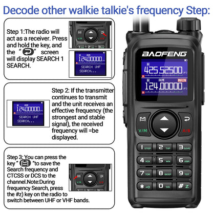 BAOFENG UV-28 PRO MAX Walkie Talkie 10W Multi-Band 999CH Wireless Copy Frequency Long Range Type-C AM FM UHF NOAA Two Way Radio