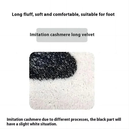 VIKAMA Holly Jolly Christmas Bedside Rug Plush Soft Non Slip Carpet Santa Tree Bedroom Floor Mat Decoration