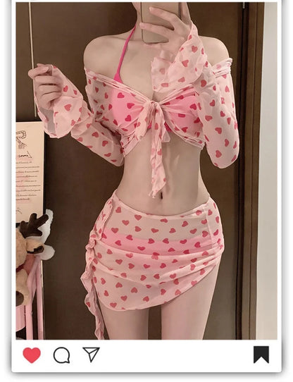 Solid Cute Women Checkered Bikini: Flattering, Slimming  High-Cut Two-Piece Bikini Hot Vacation Swimming Beach