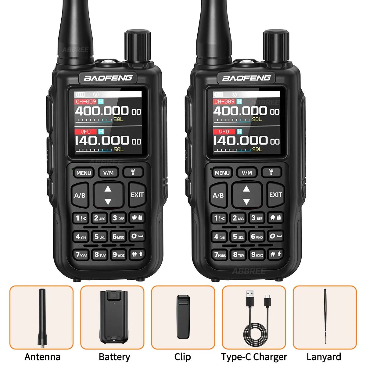 BAOFENG MINI 5 New Upgrade Walkie Talkie Wireless Copy Frequency 2200mAh Battery Bluetooth APP Programming UV-5R Mini Ham Radio