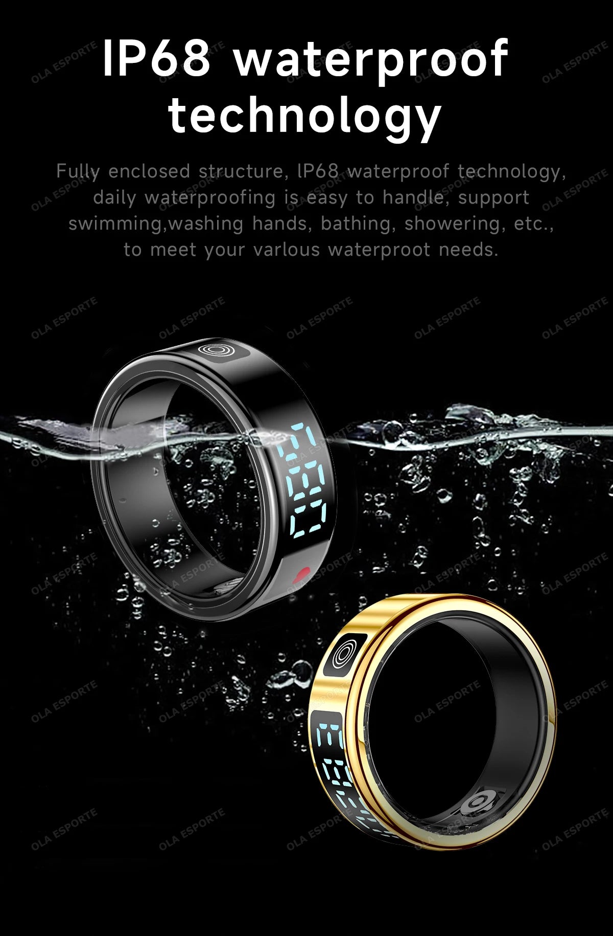 2026 Smart Ring with Display Screen and Touch, Wireless Charging, Health Manager, 5 ATM Waterproof For Men Women Rings R12 R11