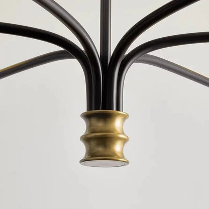 2025 Mid Century Chandelier Minimalist Wrought Iron Light Designer Black Amd Gold Lights Country Hall Bedroom Dining Room Lighti