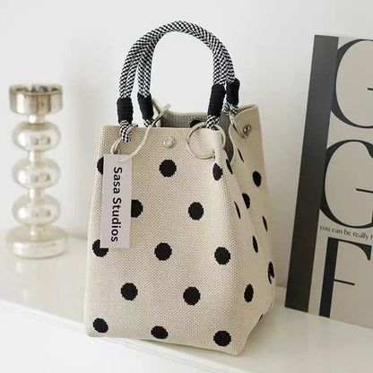 2026 New Versatile Cute Knitted Handbag With 3D Magnetic Snap Handbag Clutch Bag