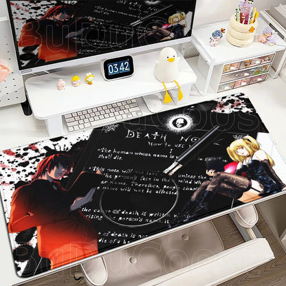 New Misa Amane Light Yagami Desk Mat Death Note Anime Mousepad Computer Gamers Lock Edge Mouse Pad Gaming E-sports Keyboard Pads