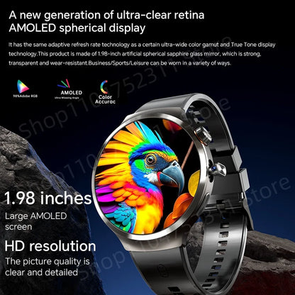4G 5G Cellular Version Android 13.0 Smartwatch GPS Wifi Smart Watch With 190° Rotary Camera Dual System WIFI Google Play Store