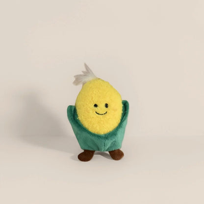 Cartoon Cute Fruit and Vegetable Plush Series Keychain Toy Peach Pear Cherry Doll Smiling Face Fruit Decoration Pet Gift