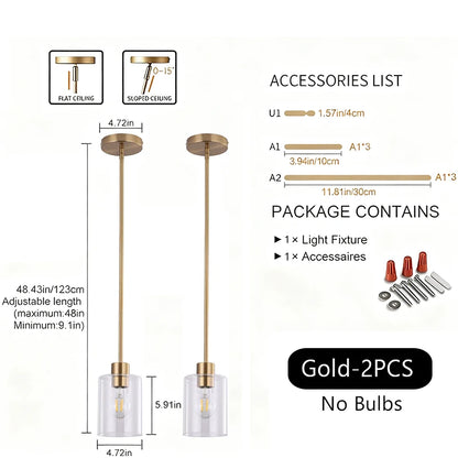 Modern Industrial Pendant Lamp Glass Hanging Adjustable Height Kitchen Dining Room Bedroom Bedside Bathroom Decor Lights