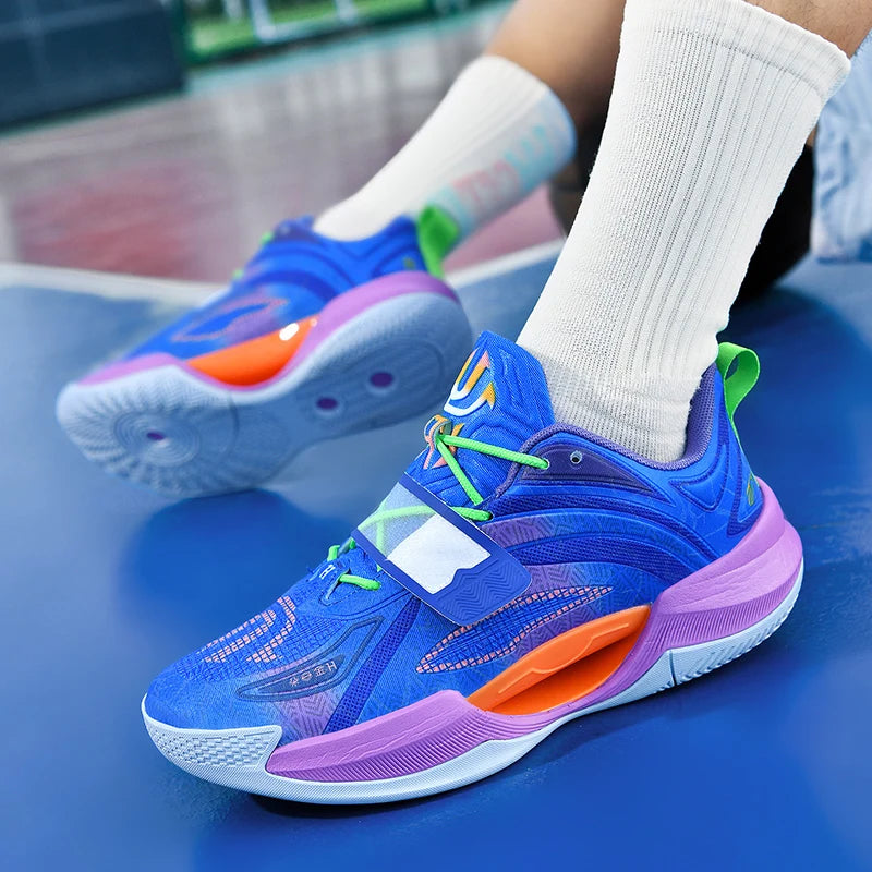 Unisex Basketball Shoes High-quality Mesh Comfort Outdoor Sports Court Basketball Shoes Soft Soled Rebound Sneakers for Men