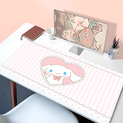 Kawaii Mouse Pad Laptop Anime Gamer Cabinet Keyboard Rug Cute Cartoon C-cinnamoroll Desk Mat PC Gaming Mousepad For Girl Gifts