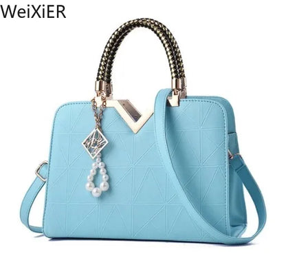Top-handle Bags Designer Shoulder Bag for Women Fashion Handbags High Quality Unusual Pu Shell Bags Beading Zipper Luxury Brand