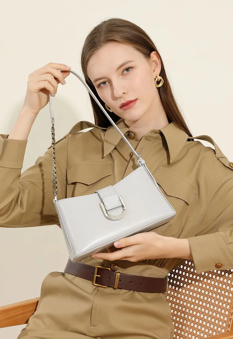 Genuine Leather Women's Bag Luxury Designer Adjustable Shoulder Bags Classic Crossbody Chain Bag Cowhide Fashion Handbags 2979