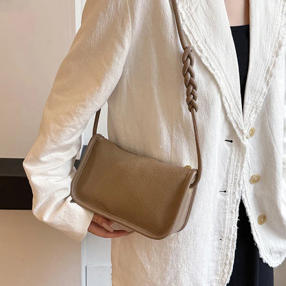 100%Real Cowhide Genuine Leather Sac Fashion Women Crossbody Bags For Ladies New High Capacity Shoulder Bag Handbag Female Purse