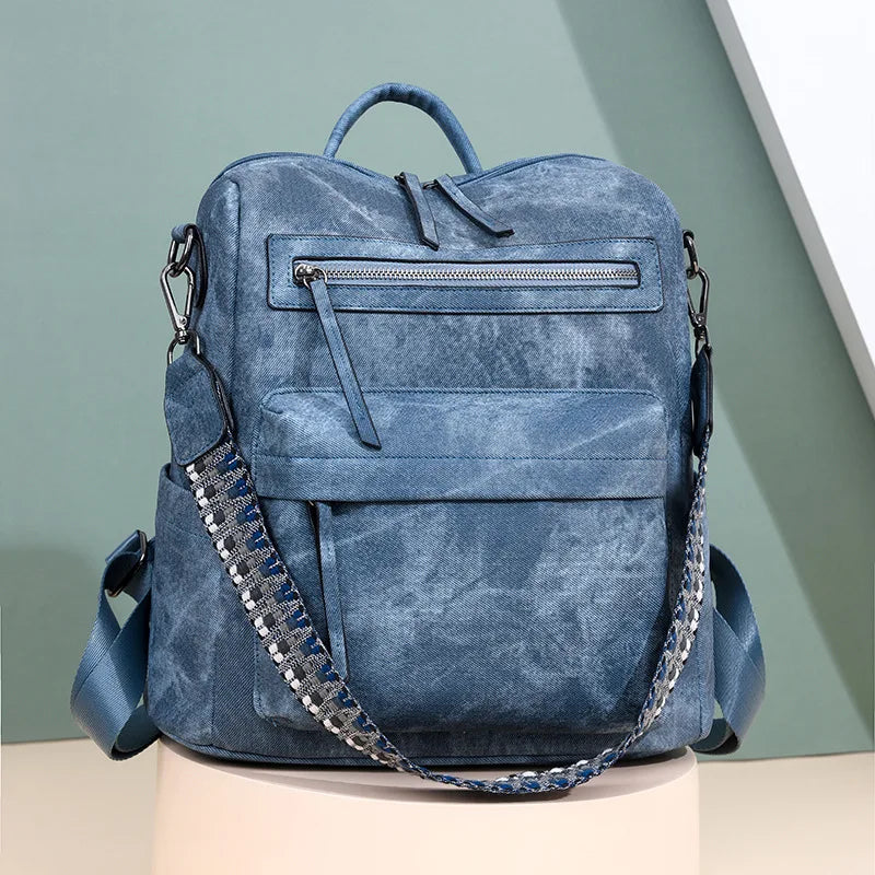 Trendy Women's Backpack Soft Leather Versatile Shoulder Crossbody Bag Large Capacity Travel Backpack Designer Luxury Storage Bag