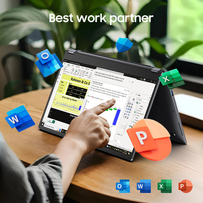 2 in 1 Laptop Computer,15.6" 8GB 256GB Touchscreen , AMD Ryzen R3 3200U, Radeon Vega 3, 1920x1080 FHD Display Blacklit Keyboard