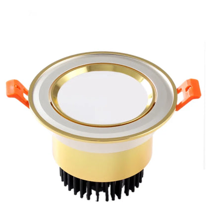Gold Electroplating Ultra-High Quality Recessed LED Downlights Dimmable 7W9W12W15W COB Ceiling Spotlights AC90~260V For Home Use