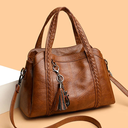 Elegant Women PU Leather Handbag Multiway Shoulder Bag Crossbody Purse for Ladies Stylish Top Handle Satchel Work Office Bag New