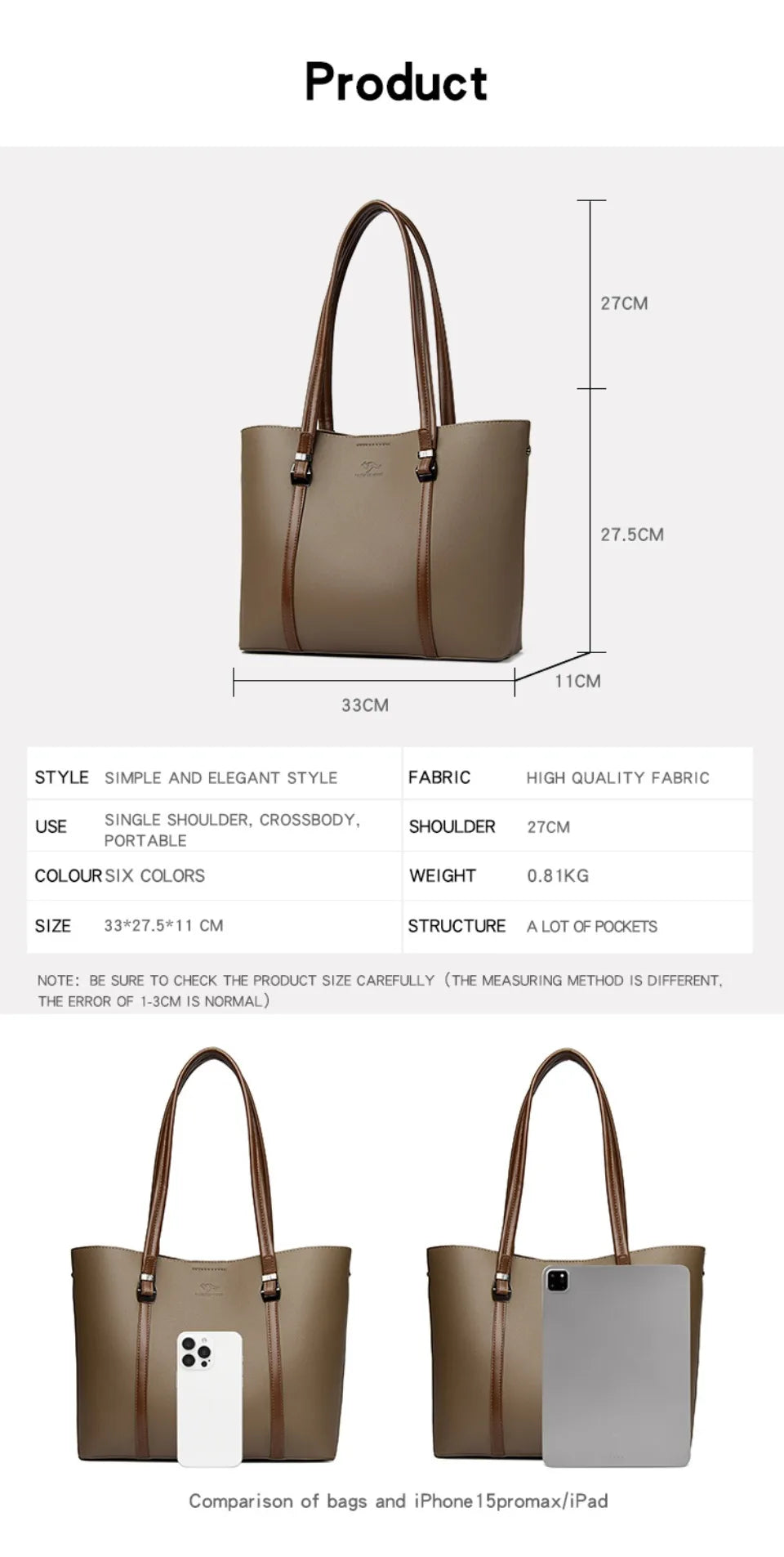 Large Capacity Shopping Bag for Daily Commuting Hand Bags Luxury Shoulder Bags High Quality Pu Leather Hnadbags Caual Tote Sac