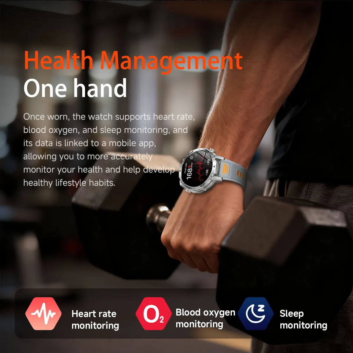 Brand+1400mAh Big Battery Smartwatch Men 1.7" AMOLED 200-Day Standby Swim Diving Waterproof GPS Military Tactical SOS 100 Sports