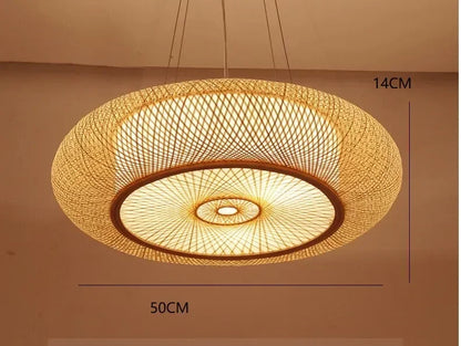 40/50/60/80cm Bamboo Pendant Lights Room Decor Chinese Style Hanging Light Bedroom Kitchen Restaurant Chandeliers Suspen Lamps