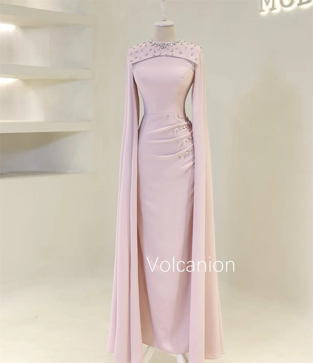 Customized Exquisite Jersey Pleat Sequined Straight Scoop Neck Midi Dresses Bespoke Occasion Modern Style