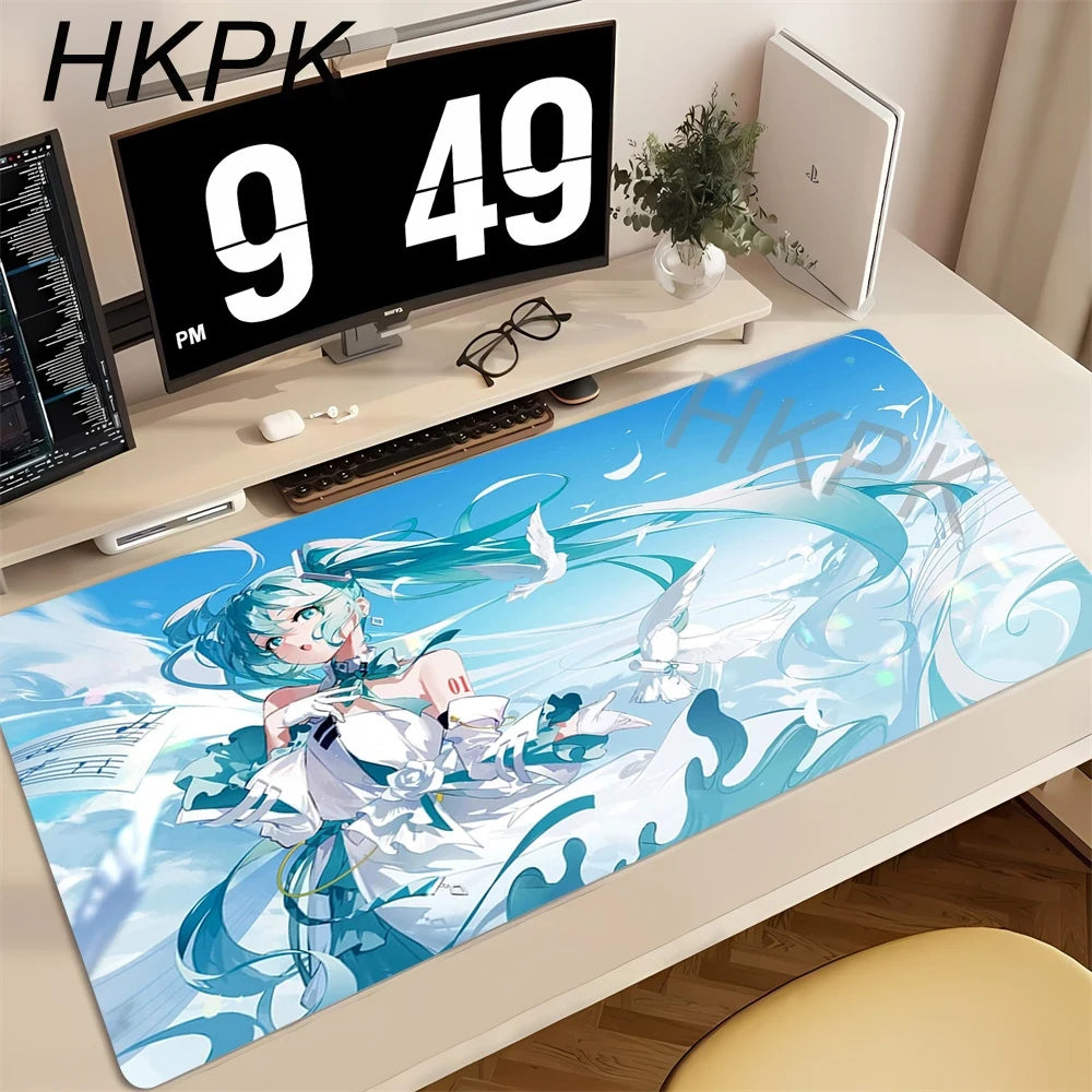 Anime Mouse Pad Gamer Keyboard Pad Desk H-hatsune Miku Mouse Mat Carpet Rubber Tapis Souris Gaming Notbook Exquisite PC Mousepad