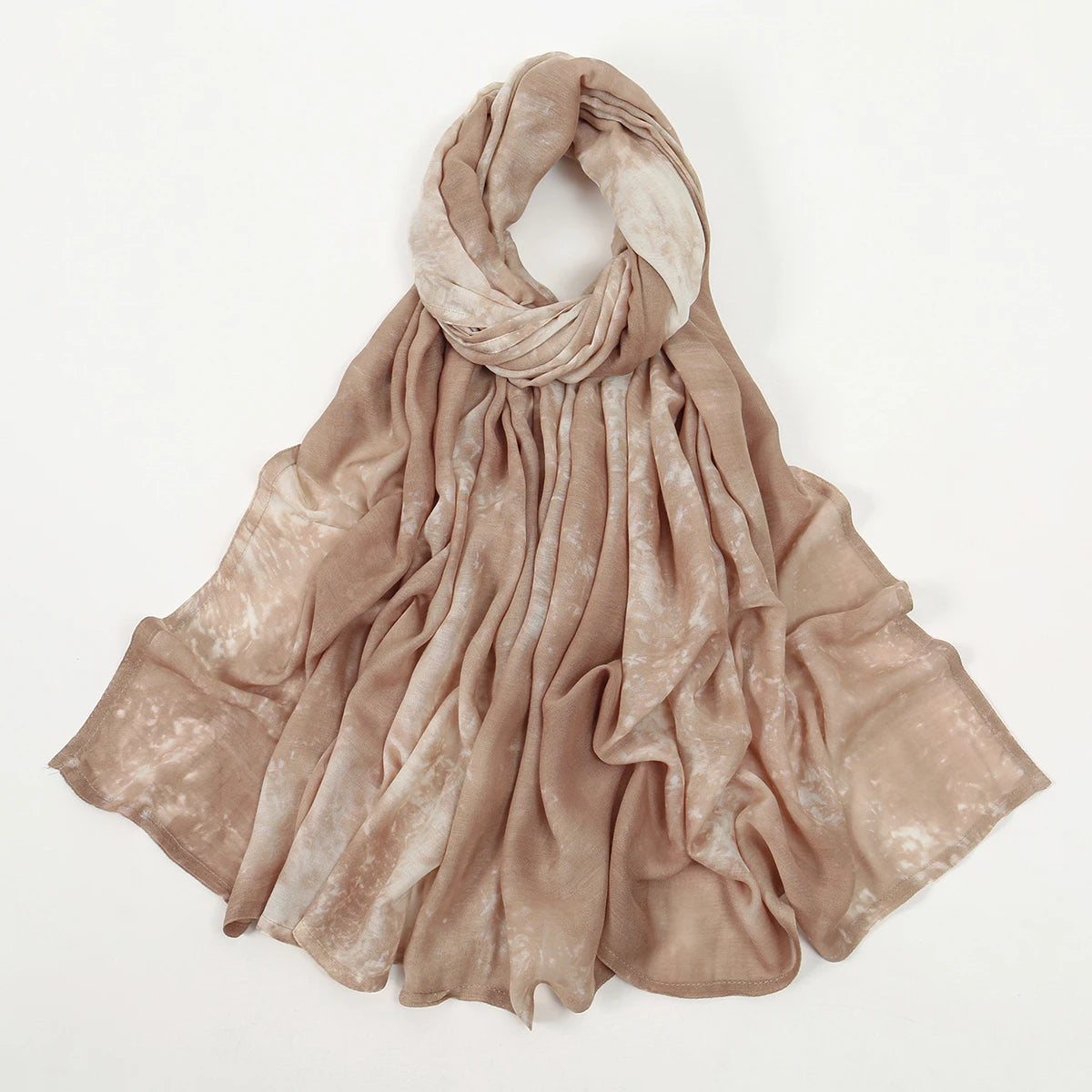 190*90cm Big Size Modal Cotton Hijab Women Tie-dye Scarf Double Stitching Shawl Muslim Gradient Plain Cotton Rayon Headscarf