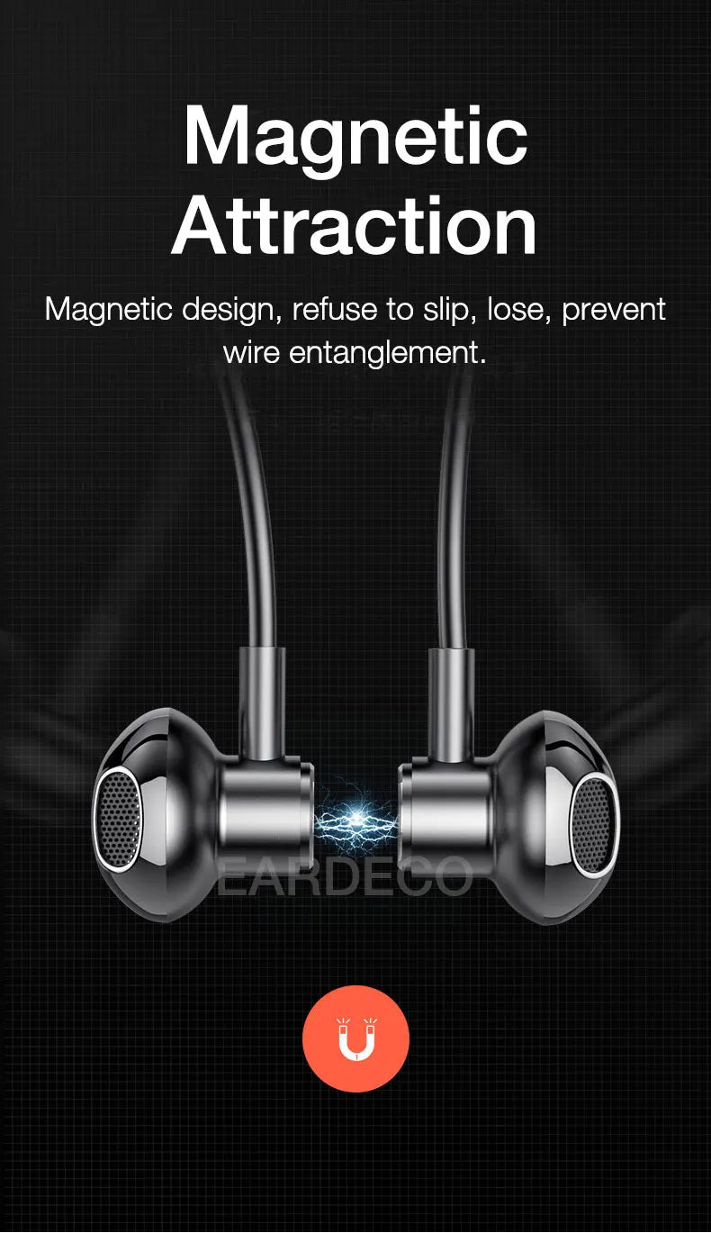 EARDECO 100 Hours Endurance Wireless Headphones Bass In-ear Bluetooth Headphone Earphone Music Sport Earbuds with Mic Stereo