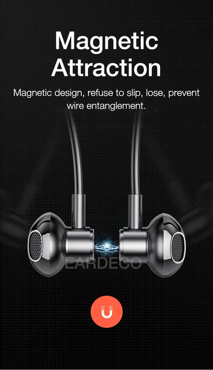 EARDECO 100 Hours Endurance Wireless Headphones Bass In-ear Bluetooth Headphone Earphone Music Sport Earbuds with Mic Stereo