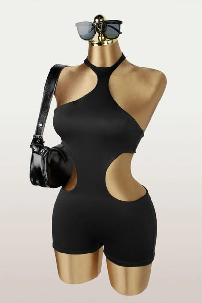 Y2K Spicy Girl Hanging Neck Women Jumpsuits Fashion Solid Sleeveless Tight Hollow Out Backless High Waisted Hip Lifting Jumpsuit