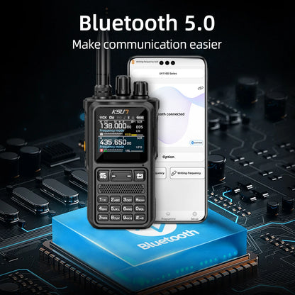 Walkie Talkie Long Range Portable Professional VHF UHF Radio Station AM FM Ham Communication Radio Walkie Talkie KSUN