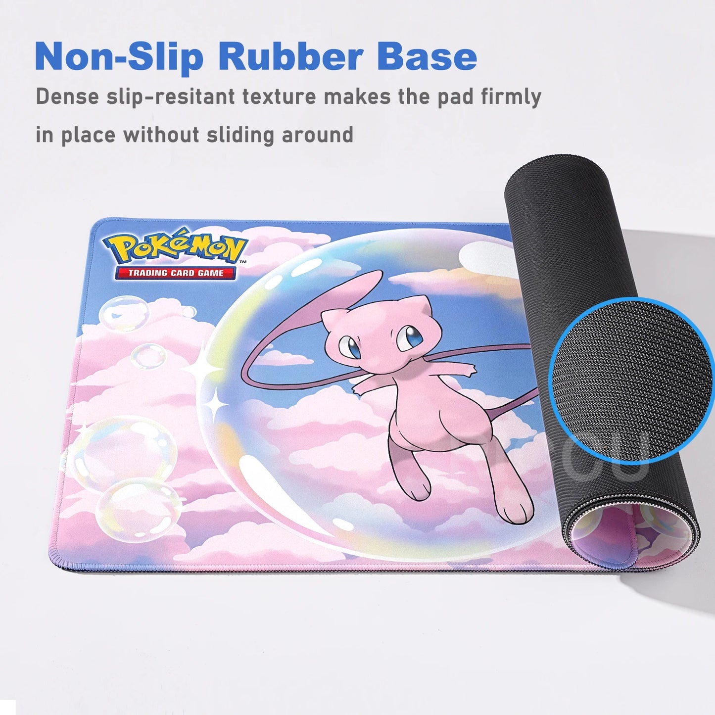 Gaming Mouse Pad Large Rubber Keyboard Desk Mat Anti-slip Gamer Playmat Laptop PC Accessories Carpet Mewtwo P-Pokemon Mousepad