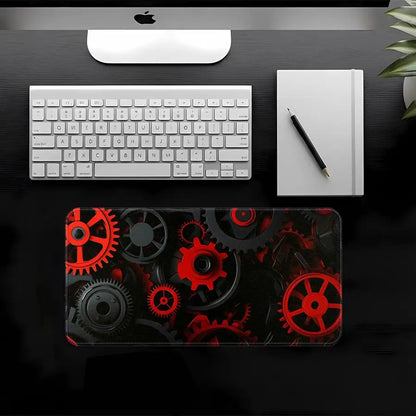 Red Gear Mechanism Anti slip Mouse Pad Computer Laptop Pad Game Console Pad Keyboard Mouse Pad Desk accessories office Pad